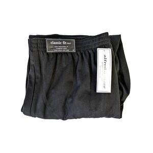 Alfred Dunner Classic Fit Pants Black Short Elastic Waist Medium NEW NWT